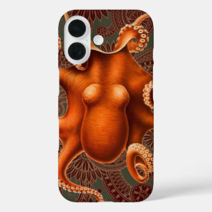 Octopus Zee Monster Creature Cephalapod iPhone 16 Hoesje
