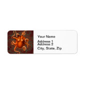 Octopus Zee Monster Creature Cephalapod  Etiket (Voorkant)