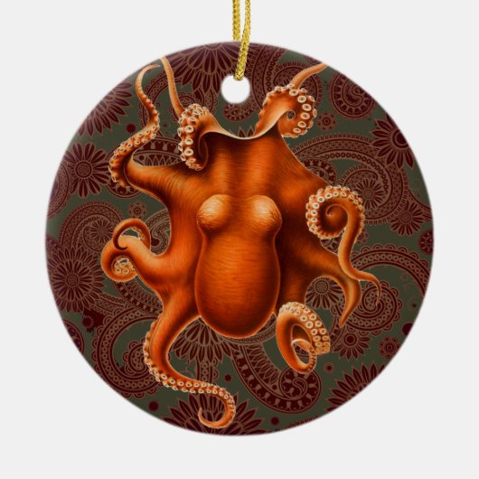 Octopus Zee Monster Creature Cephalapod  Keramisch Ornament (Voorkant)
