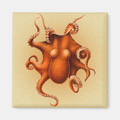 Octopus Zee Monster Creature Cephalapod Magneet (Voorkant)