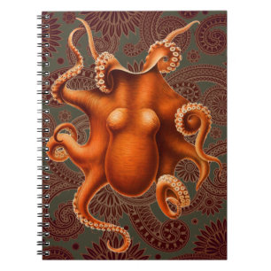 Octopus Zee Monster Creature Cephalapod Notitieboek
