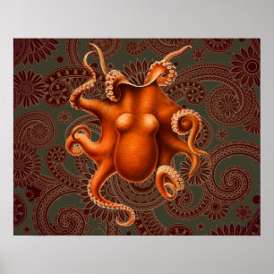 Octopus Zee Monster Creature Cephalapod  Poster