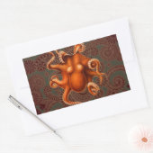 Octopus Zee Monster Creature Cephalapod  Rechthoekige Sticker (Envelop)