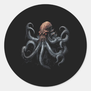 Octopus Zee Monster Krakens Geweldige Ronde Sticker