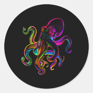 Octopus Zee Monster Krakens Jellyfishes Zee Animal Ronde Sticker