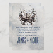  Octopus Zee Zout Strand Bruiloft Uitnodigingen (Voorkant / Achterkant)