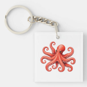Octopus Zeeleven Oceandier Ontwerp Sleutelhanger