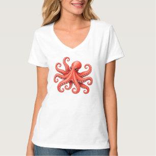Octopus Zeeleven Oceandier Ontwerp T-shirt