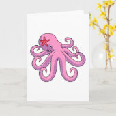 Octopus Zeester Kaart (Gele Bloem)