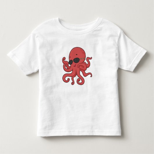 Octopus zonnebril kinder shirts (Voorkant)