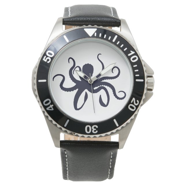 OCTOPUS. ZWARTE OCTOPUS. HORLOGE (Voorkant)