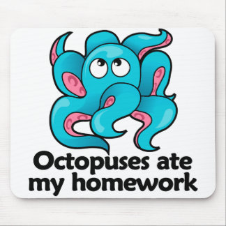 Octopuses laten mijn huiswerk zien muismat