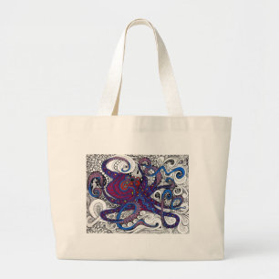 octpus! grote tote bag