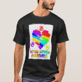 Oculair albinisme Bewustheid Draag Regenboog 2 T-shirt (Voorkant)