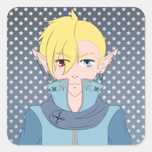 Oculaire beproeving vierkante sticker