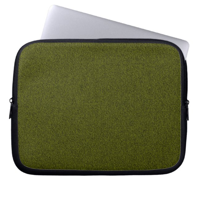 OD Green Canvas Texture Camo Laptop Sleeve (Voorkant)