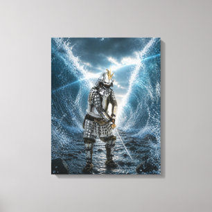 Oda Nobunaga Samurai-pantser Water 16x20 Canvas Afdruk