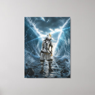 Oda Nobunaga Samurai-pantser Water 30x40 Canvas Afdruk