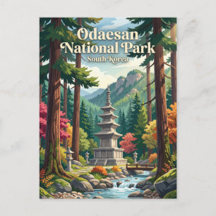 Odaesan Nationaal Park Zuid-Korea Briefkaart