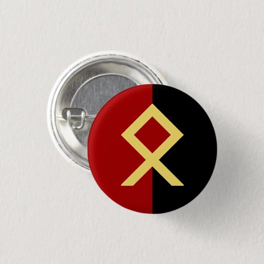 Odal Rune Badge Ronde Button 3,2 Cm (Voorkant /achterkant)