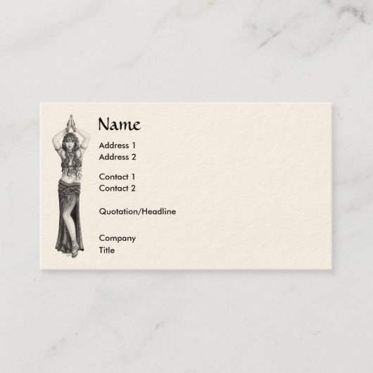 Odalisk Visitekaartje (Voorkant)