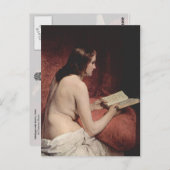 Odalisque met boek briefkaart (Voorkant / Achterkant)