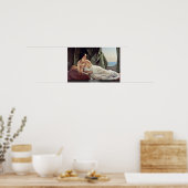 Odalisque reclining door Hayez Francesco Poster (Keuken)