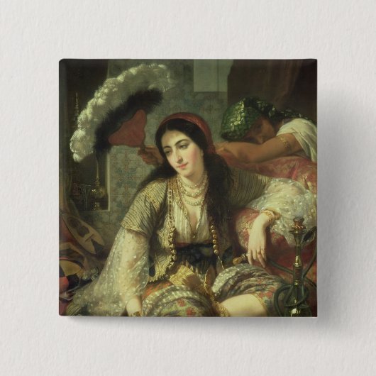 Odalisque Vierkante Button 5,1 Cm (Voorkant)
