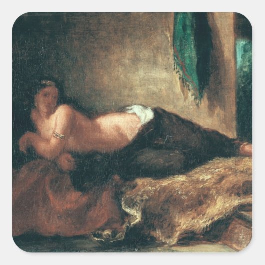 Odalisque Vierkante Sticker (Voorkant)