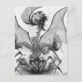 Odd Bone Fellow Fantasy Gothic Skeleton Monster Ar Briefkaart (Voorkant)