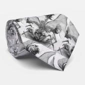 Odd Bone Fellow Horror Monster Art Necktie Stropdas (Opgerold)