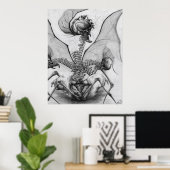 Odd Bone Fellow Horror Monster Art Poster (Bureau à domicile)