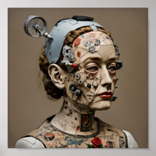 Odd Doll Surrealist AI afbeelding 002 P Poster