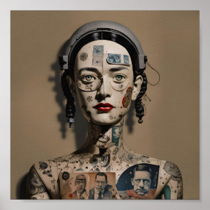 Odd Doll Surrealist AI afbeelding 009 P Poster