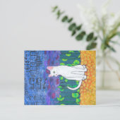 Odd Eyed White Cat Briefkaart (Staand voorkant)