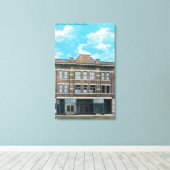 Odd Fellows' Block ViewBillings, MT Canvas Afdruk (Insitu (Houten vloer))