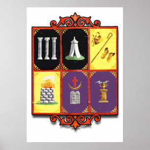 Odd Fellows Encampment Emblematische Grafiek van d Poster
