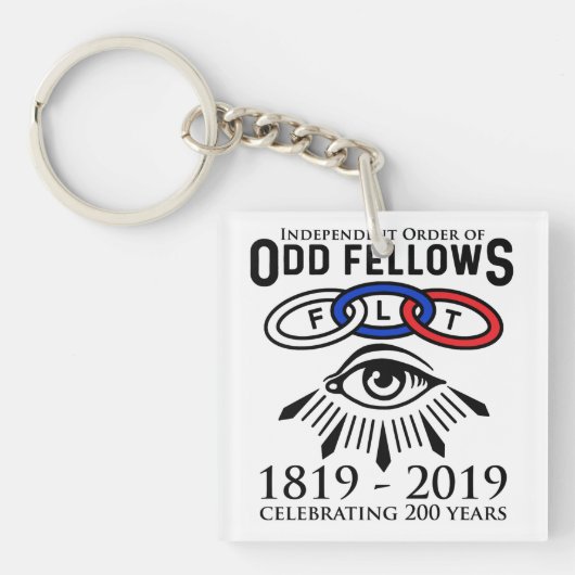 Odd Fellows Links en Eye 200th Jubileum Sleutelhanger (voorkant)