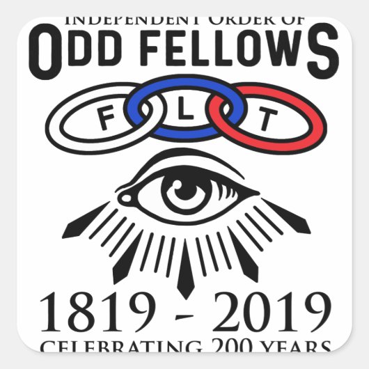 Odd Fellows Links en Eye 200th Stickers (Voorkant)