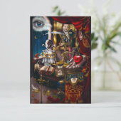 Odd Fellows Symbolische Vanitas Bedankkaart (Staand voorkant)