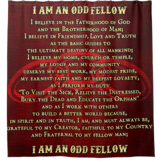 Odd Fellows Valediction Douchegordijn