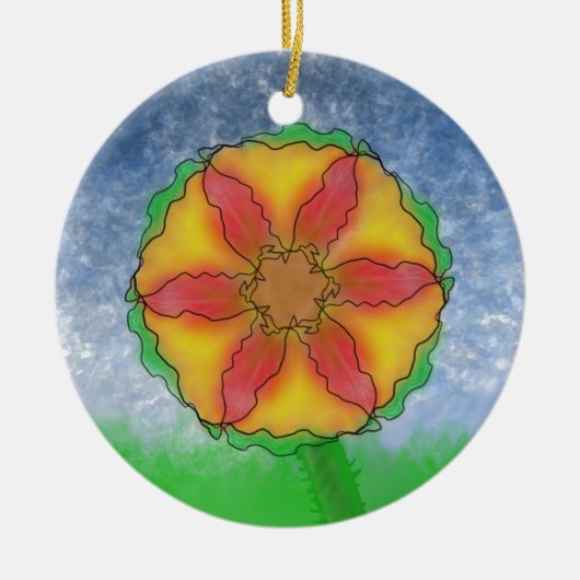 Odd Flower Keramisch Ornament (Voorkant)