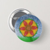 Odd Flower Ronde Button 5,7 Cm (Voorkant /achterkant)