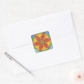 Odd Flower Vierkante Sticker (Envelop)