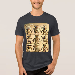 Odd Friends – Checker & Stippen Creature Family Po Tri-Blend Shirt