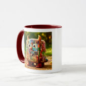 Odd Friends - Patchwork Cube Monster Poster Mok (Voorkant links)