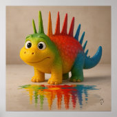 Odd Friends - Poster Rainbow Dino (Devant)