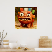 Odd Friends – Rainbow Block Monster Poster Poster (Keuken)