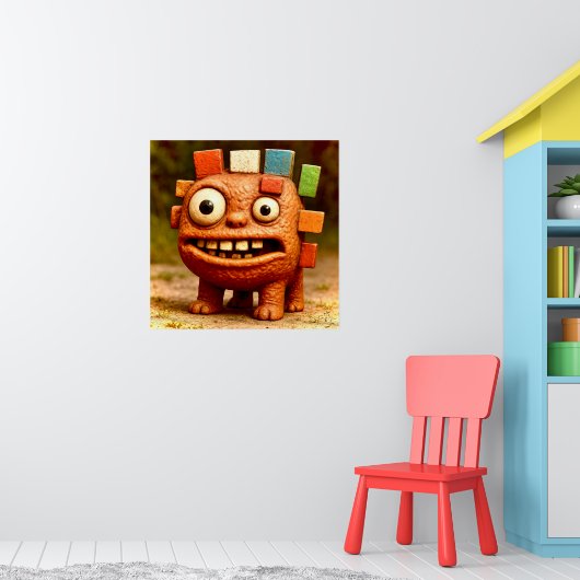 Odd Friends – Rainbow Block Monster Poster Poster (Kinderkamer 1)