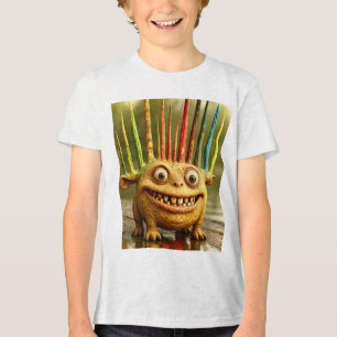 Odd Friends - Rainbow Spikes Monster Poster Tri-Blend Shirt